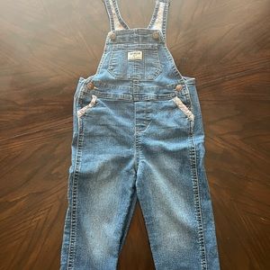 3T Oshkosh overalls with floral pattern lined legs! Adorable!